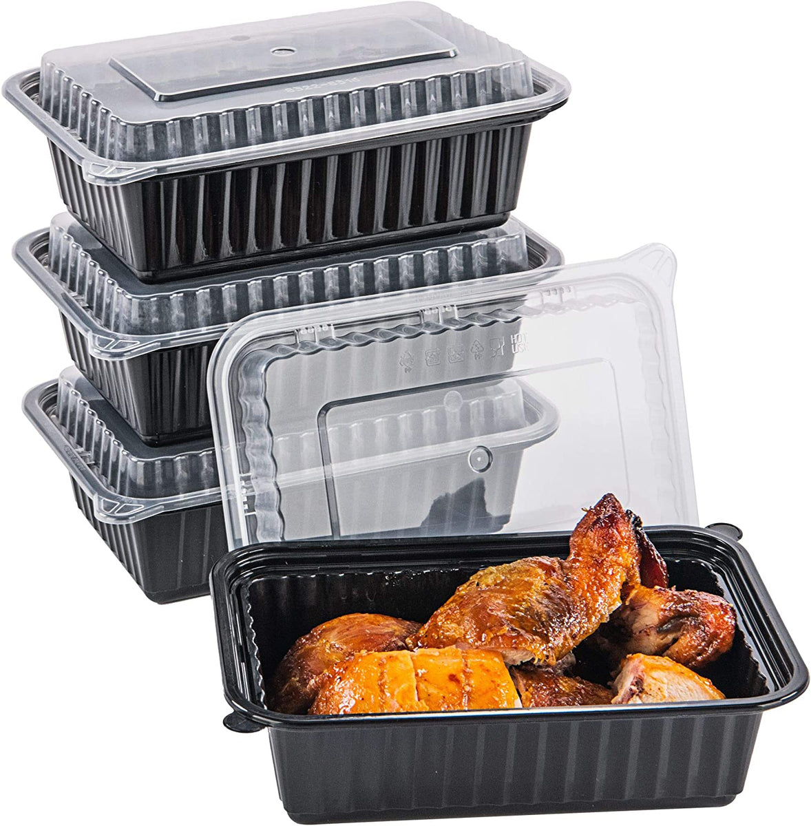 CTC-006] 1 Compartment Rectangular Meal Prep Container with Lids