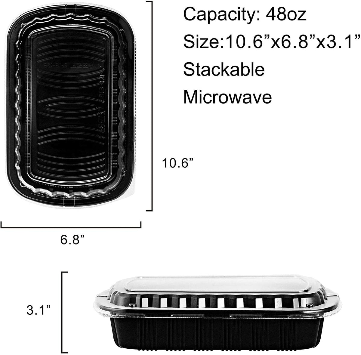 Rib Containers  Full Slab Container with Lid for Rib Packaging