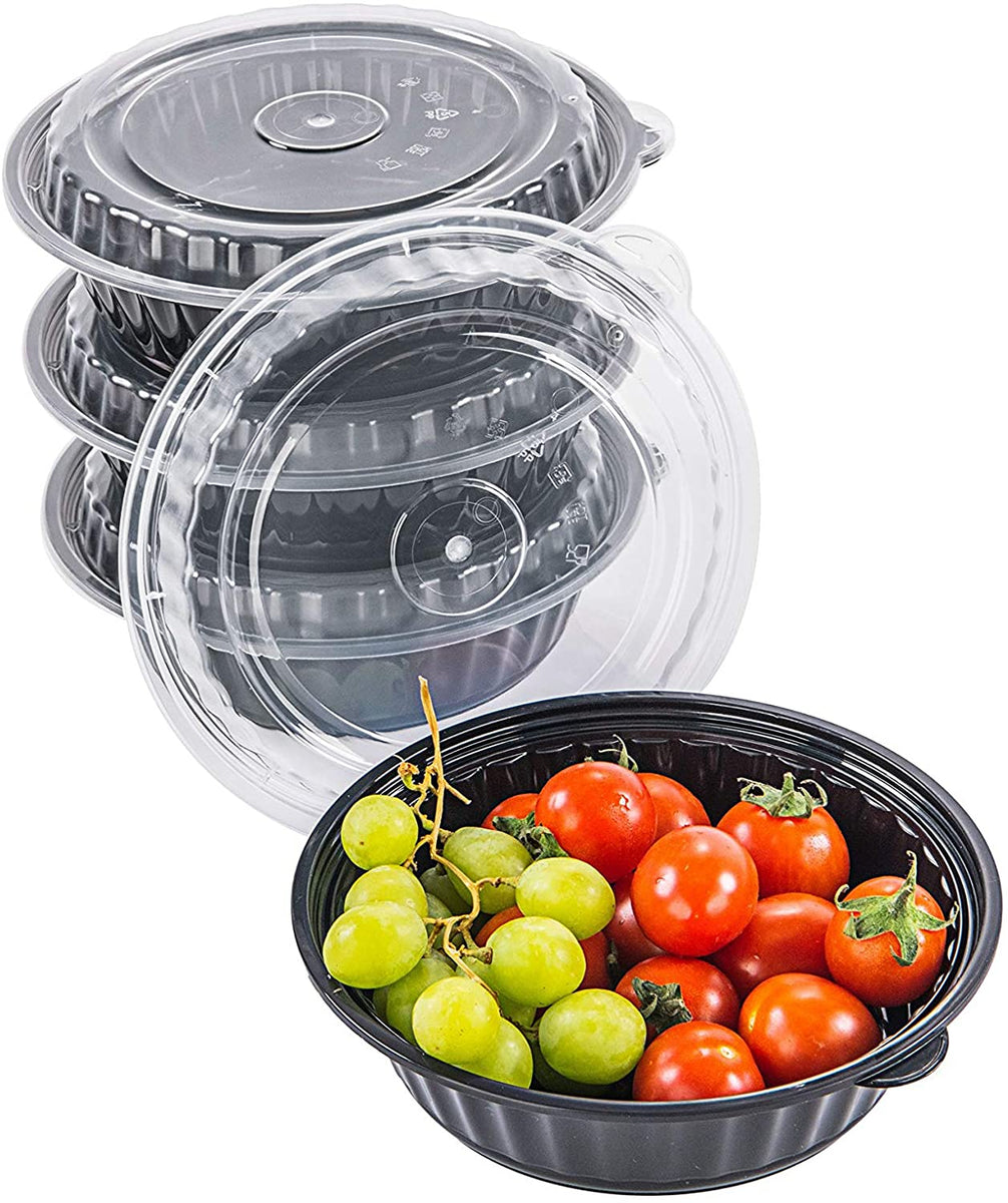 CTC-8337] Round Meal Prep Bowl Container with Lids - 35oz (50/100