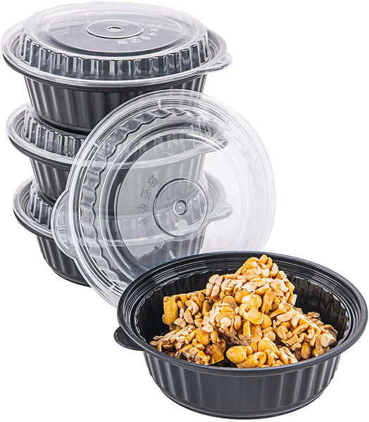 CTC-8377] Round Meal Prep Bowl Container with Lids - 24oz (50/100