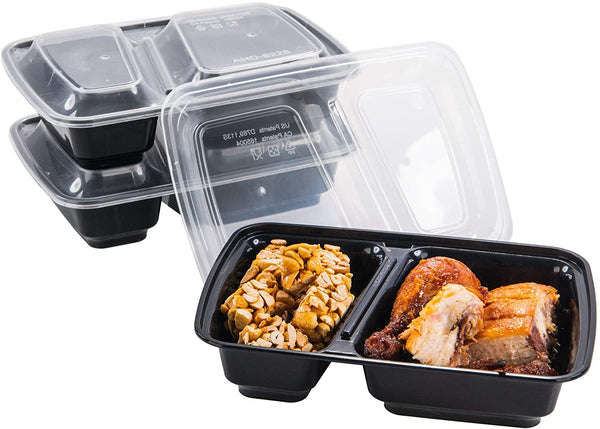 Mainstays 30 Piece 2 Compartment Meal Prep Food Storage Containers 
