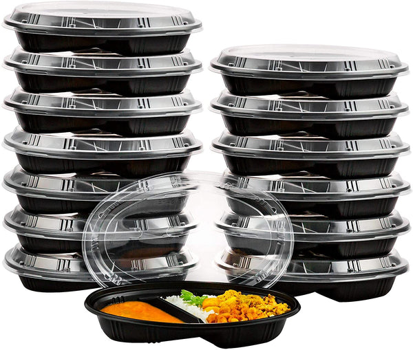 CTC-SPI127B2] 1 Compartment Oval Shape Meal Prep Container with